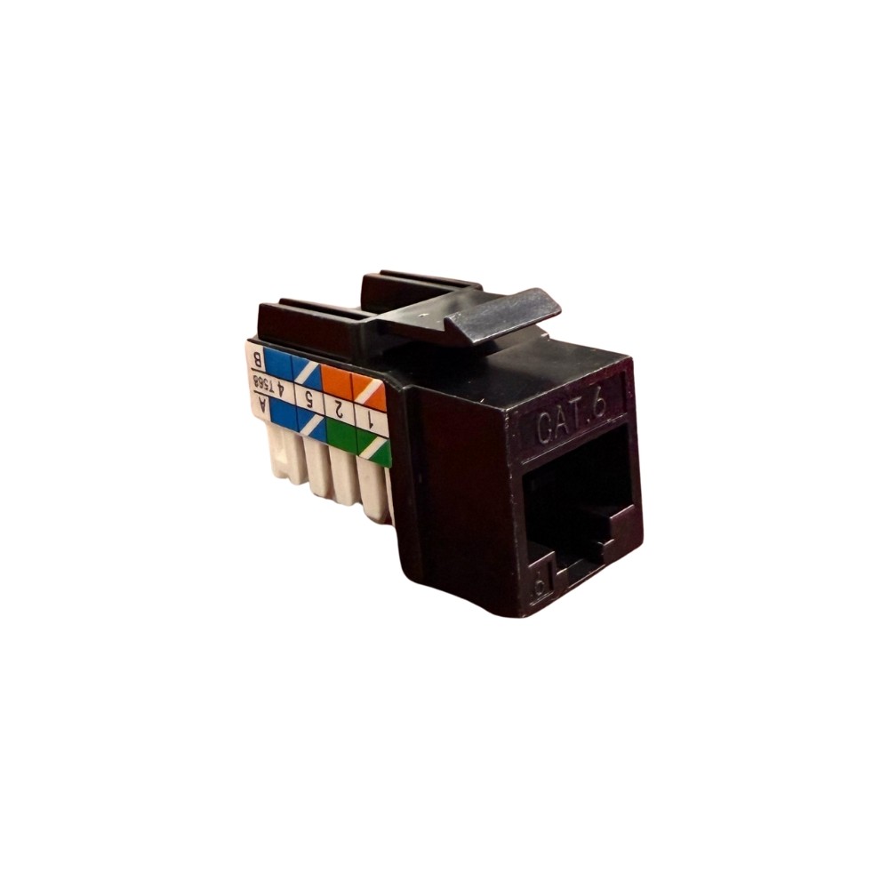 FRUTTO KEYSTONE JACK RJ45 UTP CAT.6 NERO (NW-KU6I-BK)