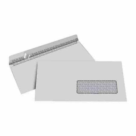 BUSTE BIANCHE 110X230MM CON FINESTRA 90GR + STRIP DA 500PZ