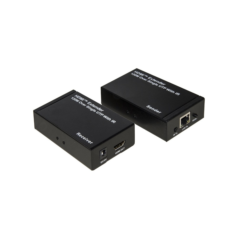 ESTENSORE DI LINEA HDMI CON CAVO DI RETE (ANCHE IP) 120 MT INFRAROSSI