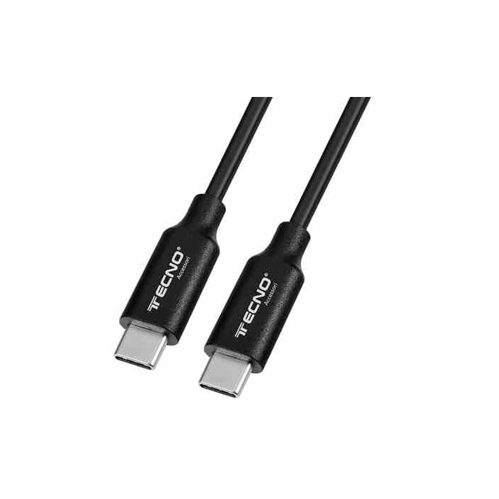 CAVO DATI E RICARICA TC-171 TYPE-C TO TYPE-C 3A NERO RICARICA VELOCE