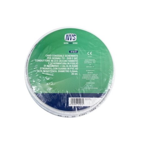 MATASSA CAVO BOBINA COASSIALE SAT CLASSE A IN RAME BASSA PERDITA 30MT (SF19/23)