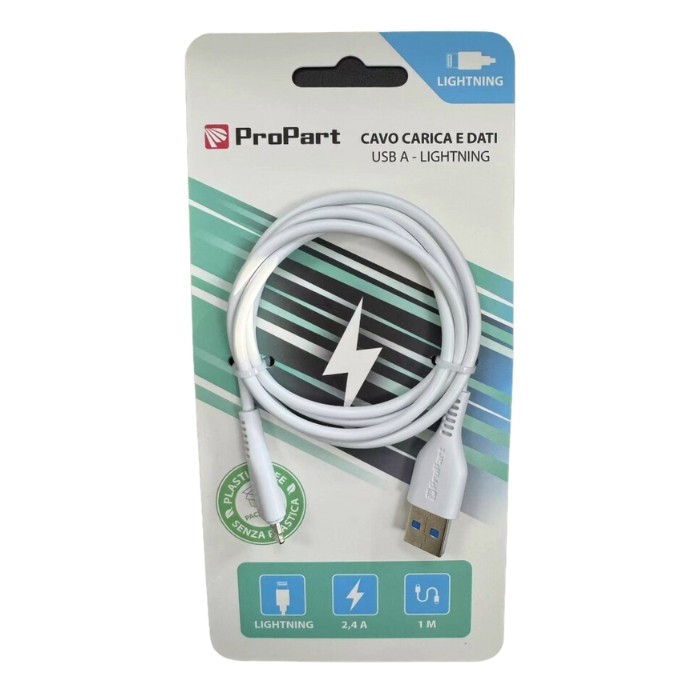 CAVO LIGHTNING - USB TIPO-A PP1LT570W (EAL100) 1MT BIANCO