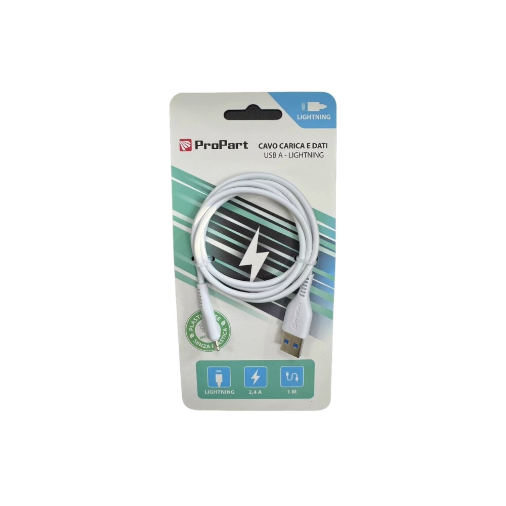 CAVO LIGHTNING - USB TIPO-A PP1LT570W (EAL100) 1MT BIANCO