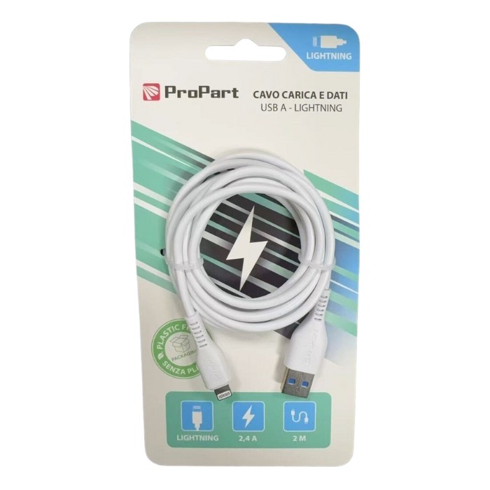 CAVO LIGHTNING - USB TIPO-A (PP2LT617W) ECL200 2MT BIANCO