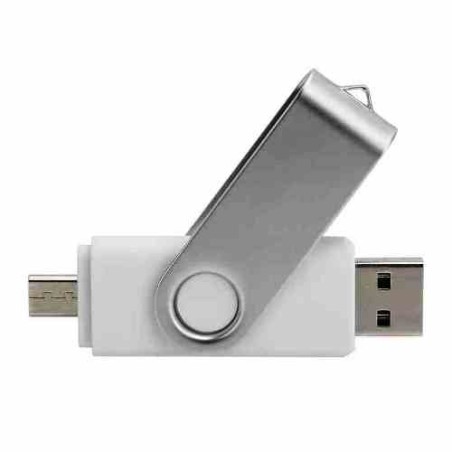 PEN DRIVE 8 GB BIANCA BULK TYPE-A/TYPE-C - IDEALE PER SERIGRAFIA - USB-A/C