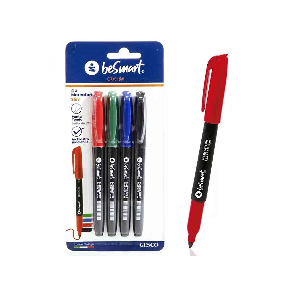 MARCATORE SLIM COLORI ASSORTITI (4 PZ)