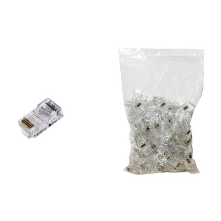 CONFEZIONE 100 PZ CONNETTORI 8 POLI PLUG RJ45 CAT.5E UTP 100PZ (LKPL85U)
