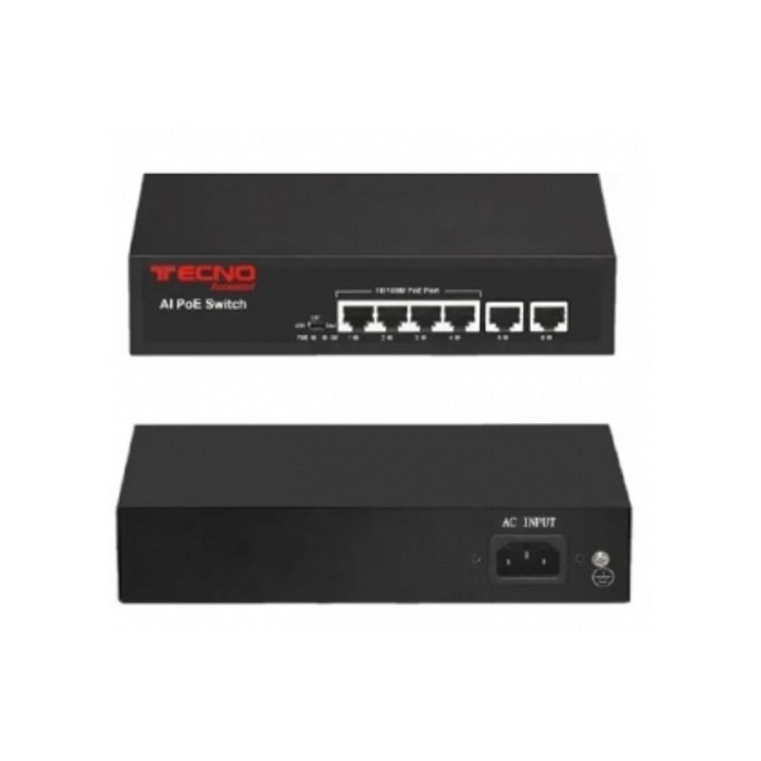 SWITCH RETE 4 PORTE 10/100 TC-P4EH2EH POE (24.710)
