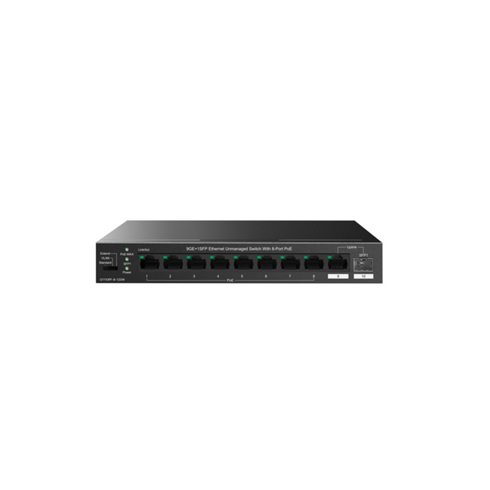 SWITCH RETE 10 PORTE 10/100/1000 - 9P GE LAN +1P SFP - POE (TEG1110PF-8-120W)