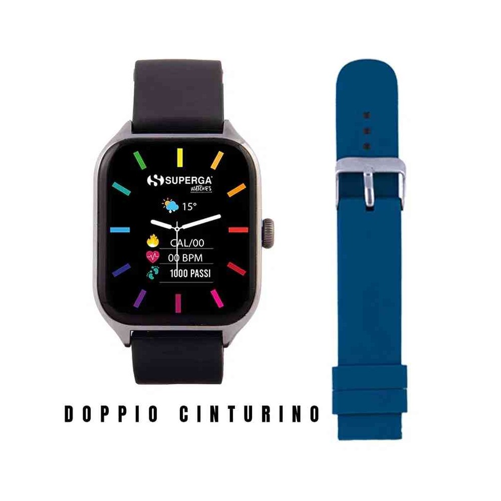 SMARTWATCH SWT-STC004 + CINTURINO WINNER SILICONE NERO O BLU