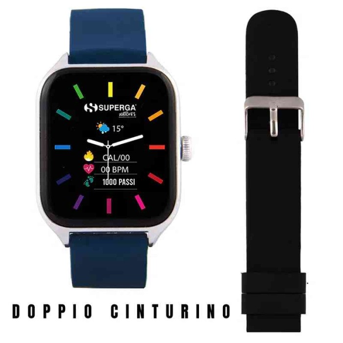 SMARTWATCH SWT-STC010 + CINTURINO WINNER SILICONE NERO O BLU