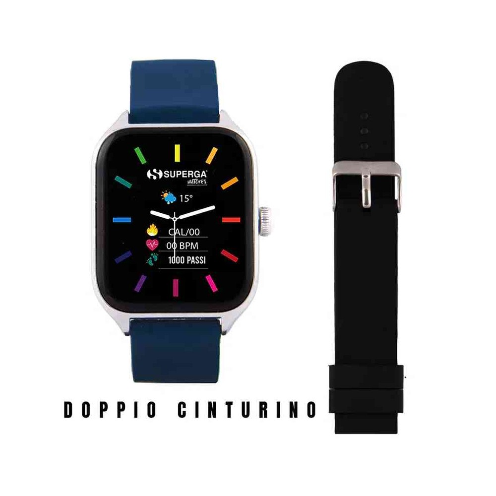 SMARTWATCH SWT-STC010 + CINTURINO WINNER SILICONE NERO O BLU