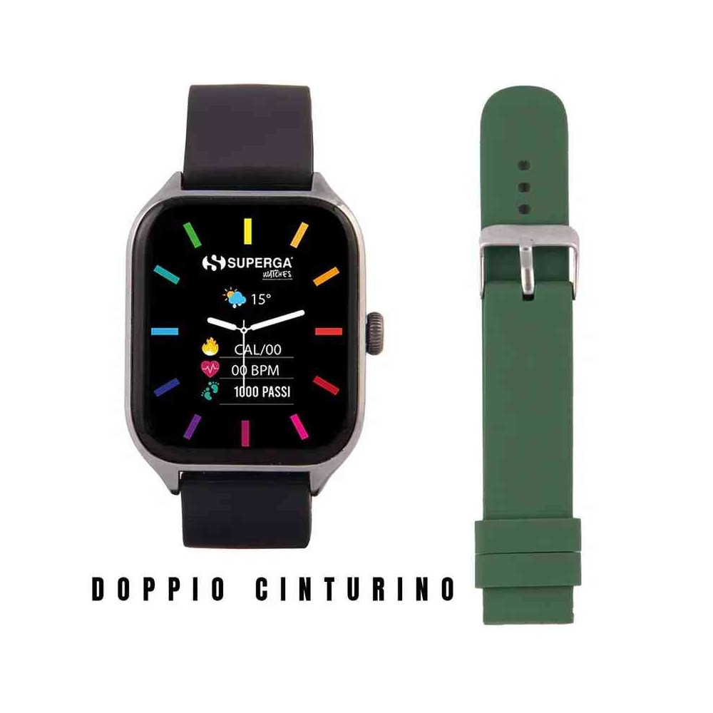 SMARTWATCH SWT-STC009 + CINTURINO WINNER SILICONE NERO O VERDE