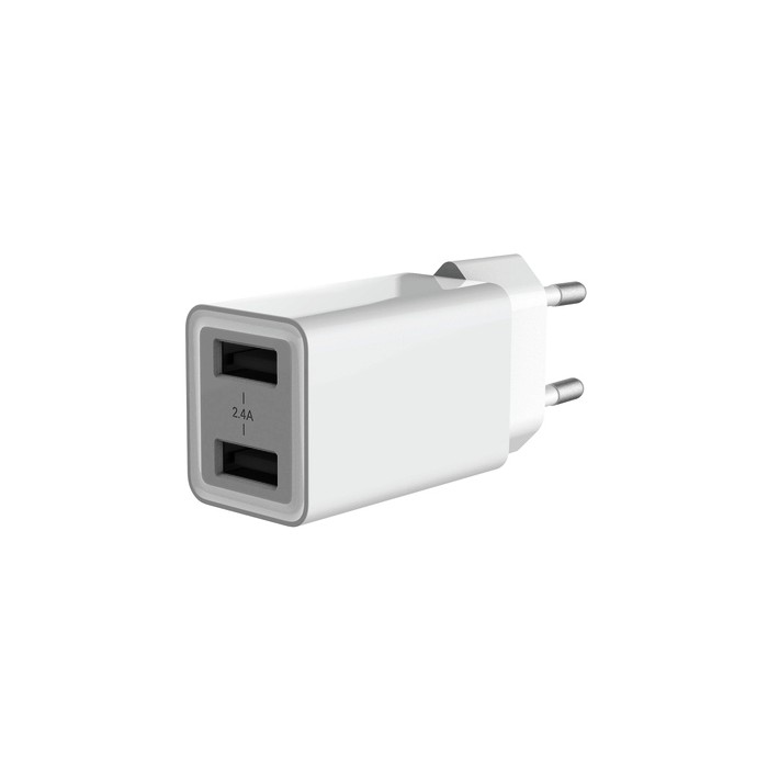 CARICA BATTERIE USB 2 PORTE 12W (ALTHEA06W)