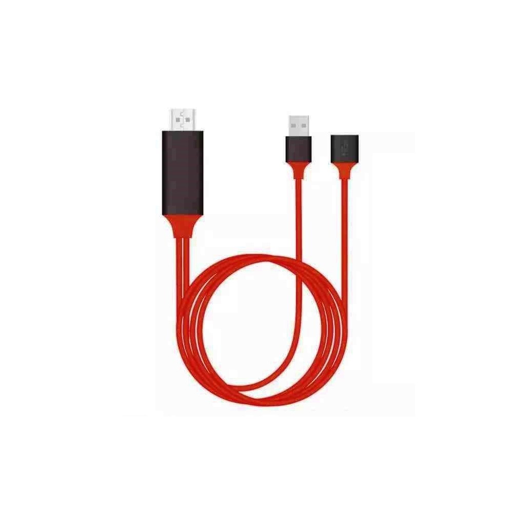 CAVO HDTV ADATTATORE VIDEO UNIVERSALE 3IN1 IPHONE ANDROID TYPE-C LIGHTNING MICRO USB A HDMI - 1MT