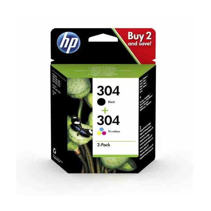 CARTUCCIA ORIGINALE 3JB05AE N.304 KIT NERO + COLORE