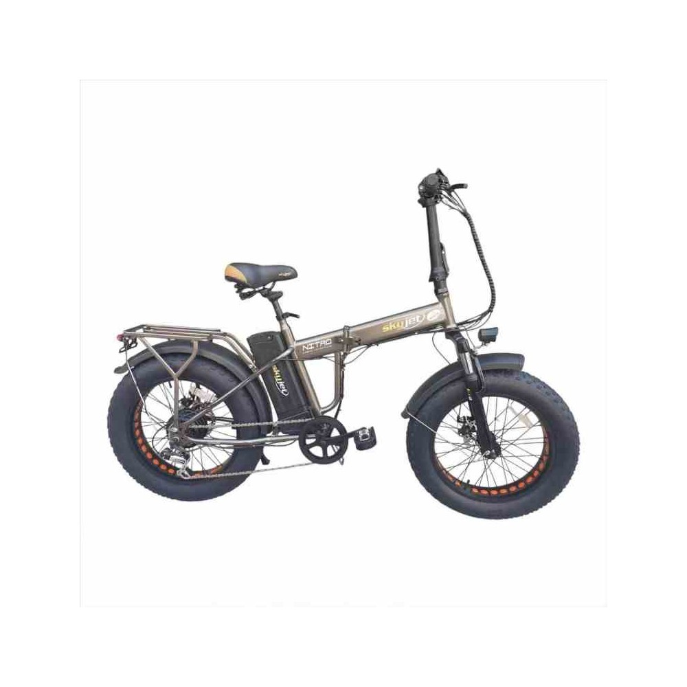 BICI ELETTRICA CON PEDALATA ASSISTITA FAT BIKE SKYJET 20" NITRO - 250W - GRIGIO