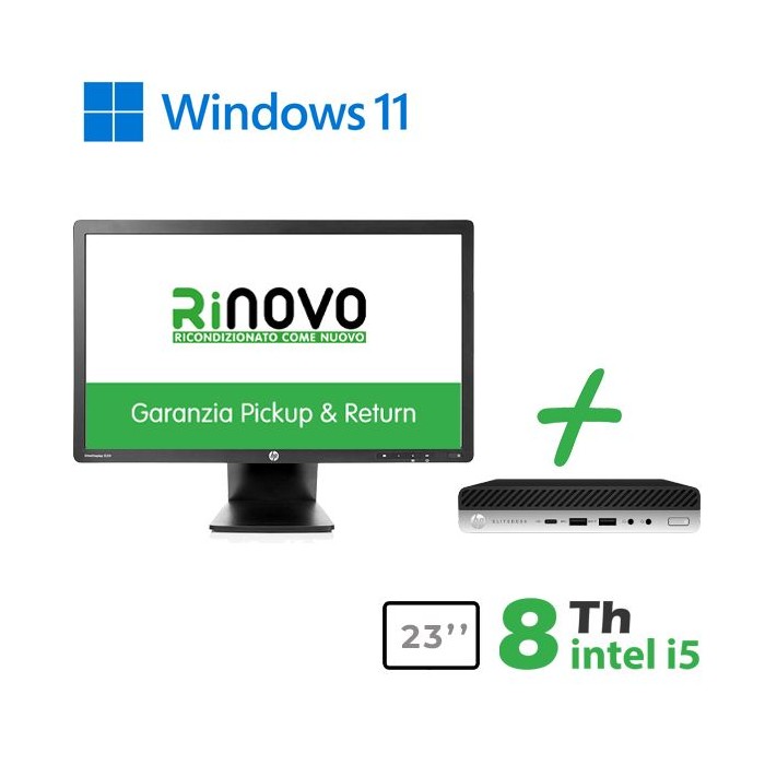 BUNDLE PC MINI HP 600-800 G4/G5 INTEL CORE I5-8GEN. + MONITOR HP 23" E231 (RNBUNDLE44) PICK & RETURN
