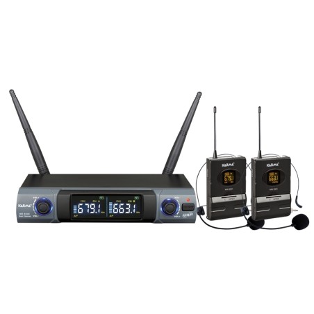 RADIOMICROFONO DOPPIO UHF AD ARCHETTO (SET 8302LAV)