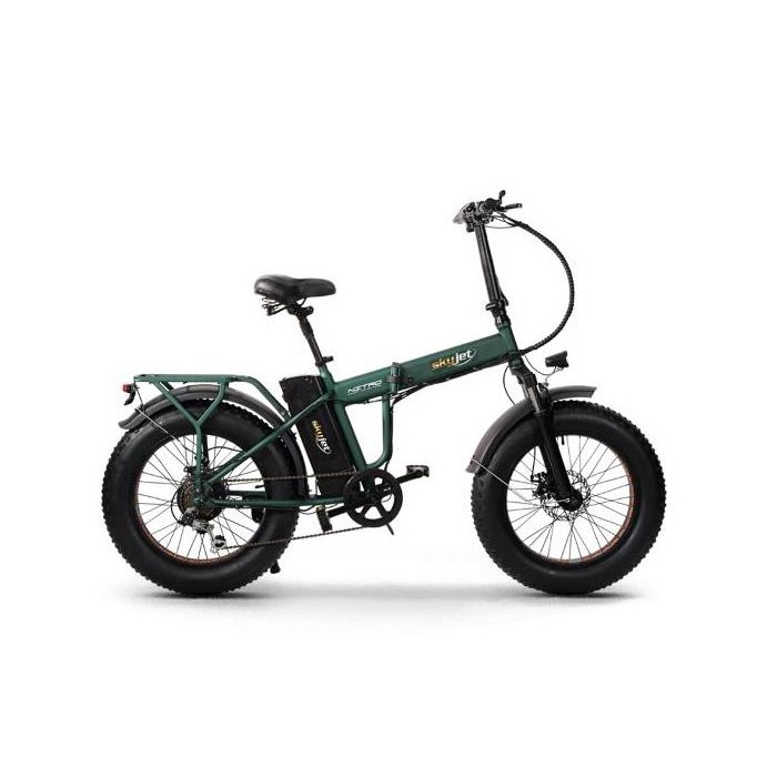 BICI ELETTRICA CON PEDALATA ASSISTITA FAT BIKE SKYJET 20" NITRO - 250W - VERDE