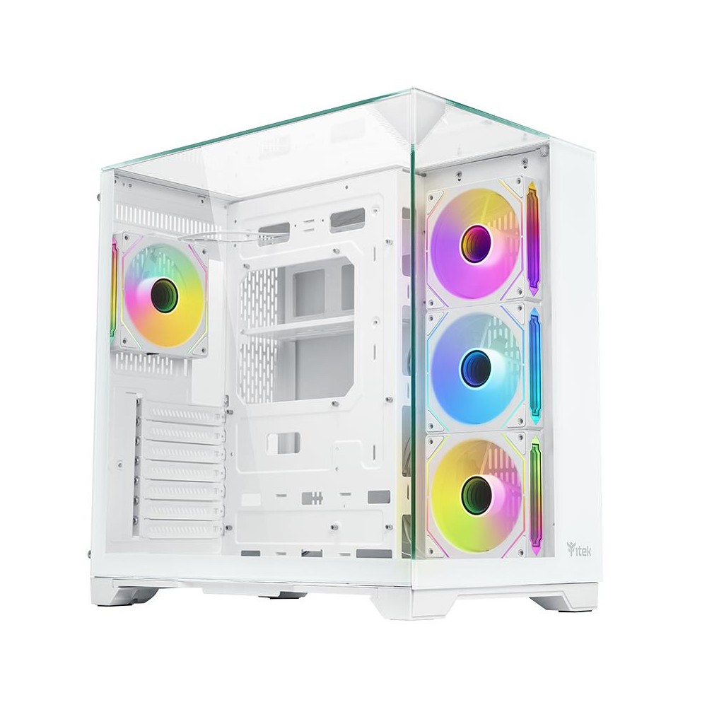 CASE GAMING DARK CAVE PANO - NO ALIMENTATORE - ARGB FAN - BIANCO (ITGCADCPAW)