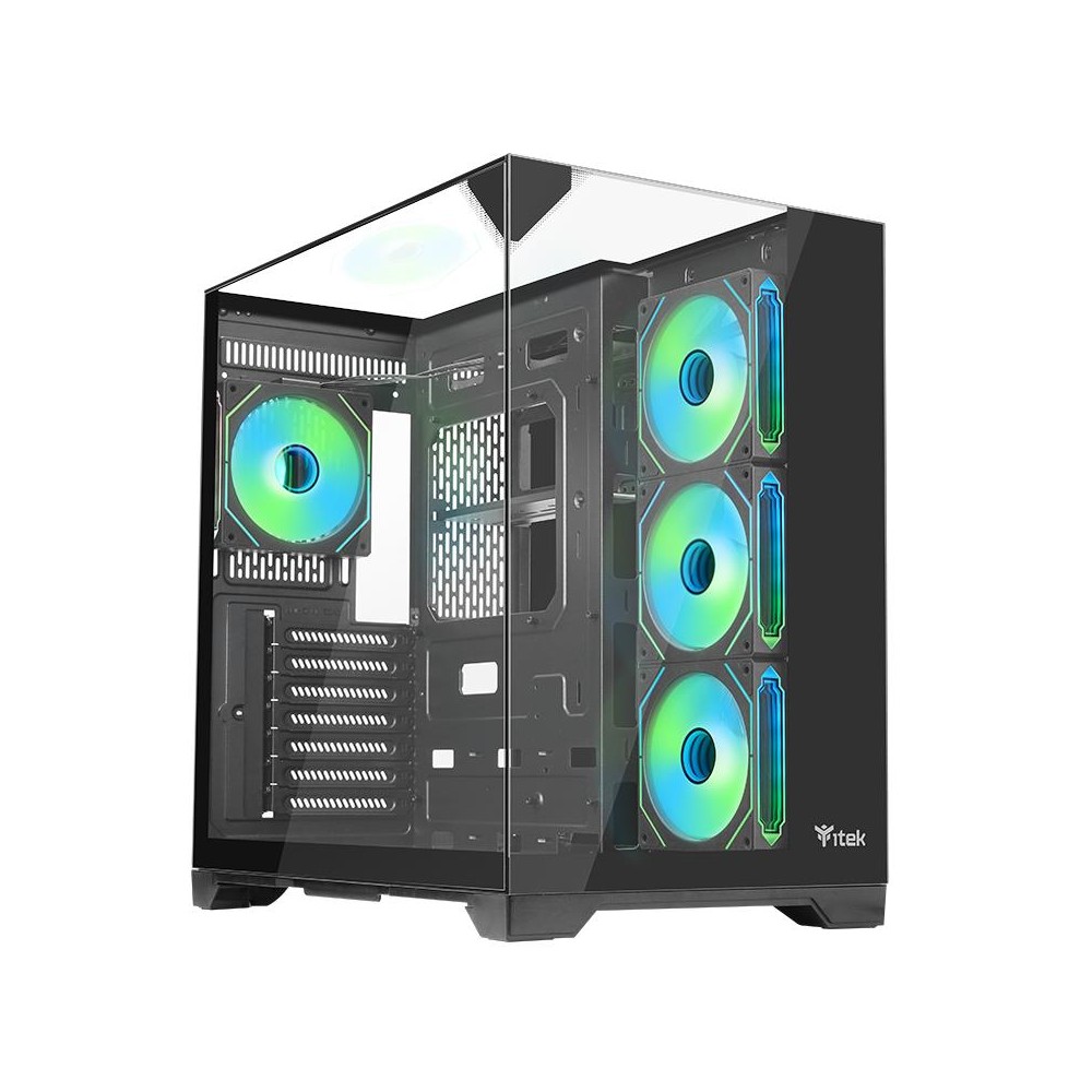 CASE GAMING DARK CAVE PANO - NO ALIMENTATORE - ARGB FAN - NERO (ITGCADCPAB)