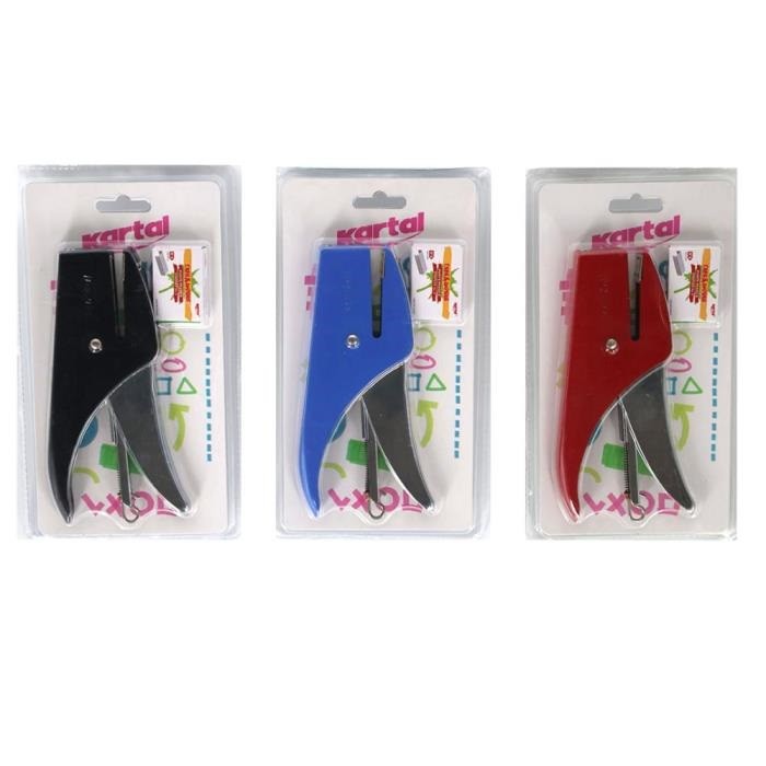 CUCITRICE A PINZA PUNTO 10 CON SCATOLA PUNTINE - 1PZ - VARI COLORI (K9803)