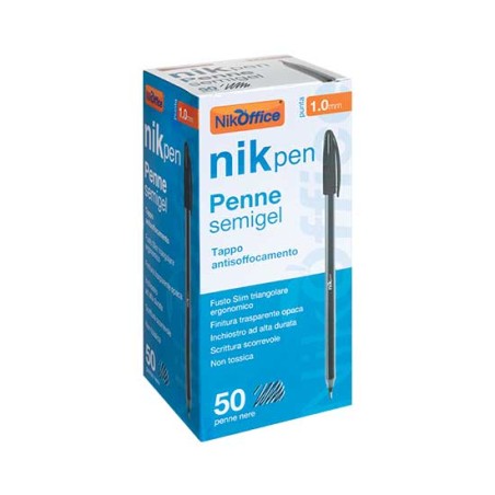 PENNA A SFERA SEMIGEL ROSSA BOX 50 PEZZI (20NIK246)