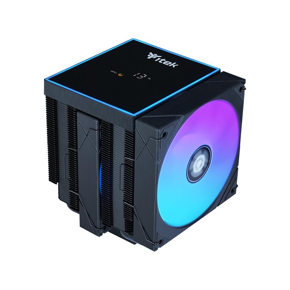 VENTOLA DISSIPATORE AD ARIA ICY-6HATP SKT UNIVERSALE 12CM RGB NERO