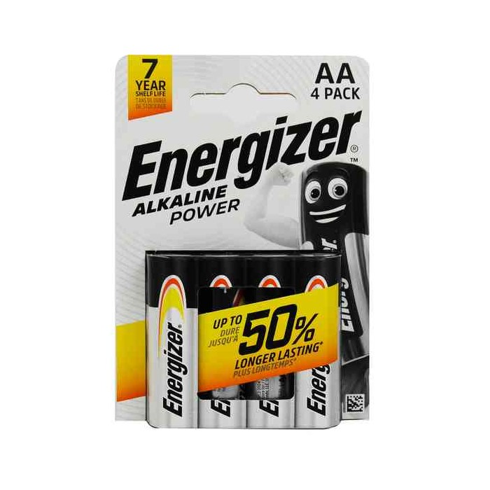 BATTERIE POWER LR6 AA STILO 1.5V ALKALINE 4PZ