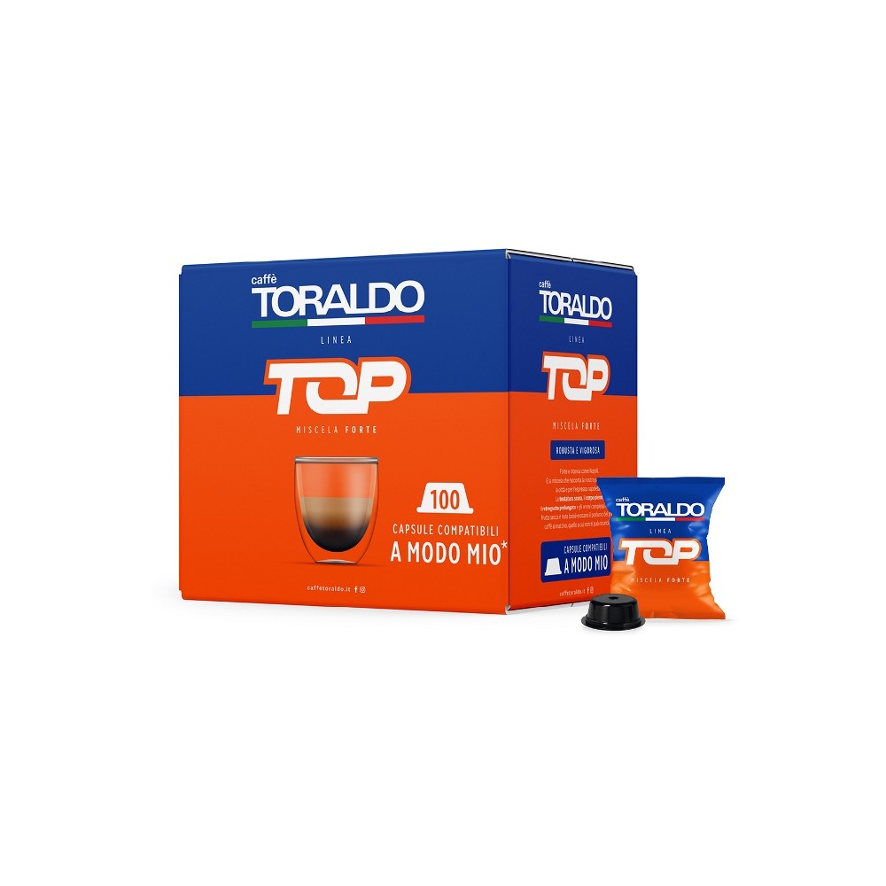 CAPSULE LINEA TOP MISCELA FORTE COMPATIBILE A MODO MIO 100 PZ (107164)