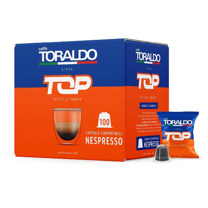 CAPSULE LINEA TOP MISCELA FORTE COMPATIBILE NESPRESSO 100 PZ (107163)