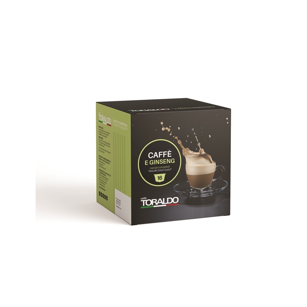 CAPSULE CAFFE' / GINSENG 17GR. COMPATIBILE DOLCE GUSTO 16 PZ (303024)