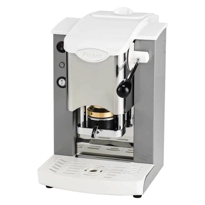 MACCHINA DA CAFFE' A CIALDE PLAST SLOT INOX GRIGIO ABS SILVER/BIANCO (SIGRIBBASOTT)