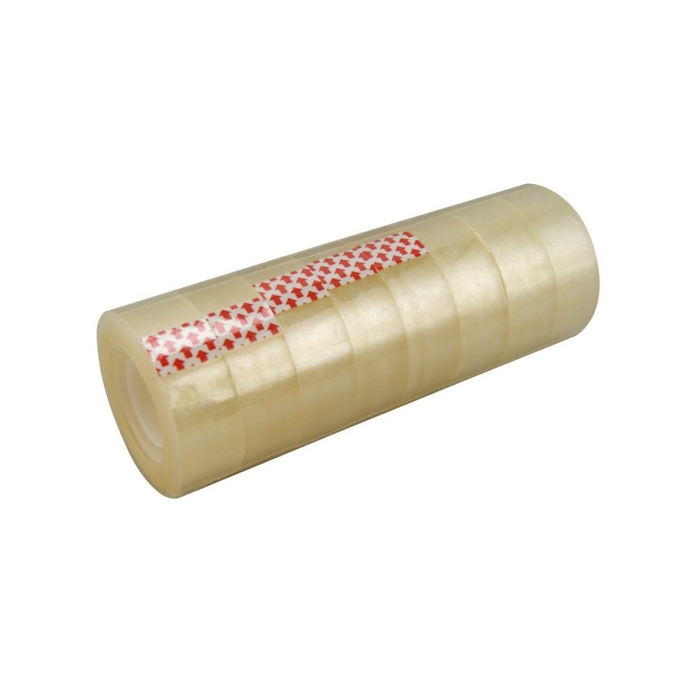 NASTRO ADESIVO 19MM X 33MT TRASPARENTE (8 PEZZI)