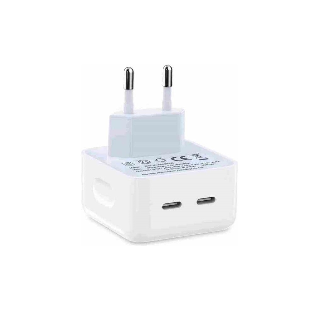 CARICABATTERIE PD 35W CON DOPPIA PORTA USB-C / TYPE-C