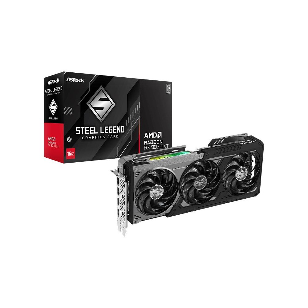 SCHEDA VIDEO RADEON RX9070 XT STEEL LEGEND DARK 16 GB (90-GA5VZZ-00UANF)