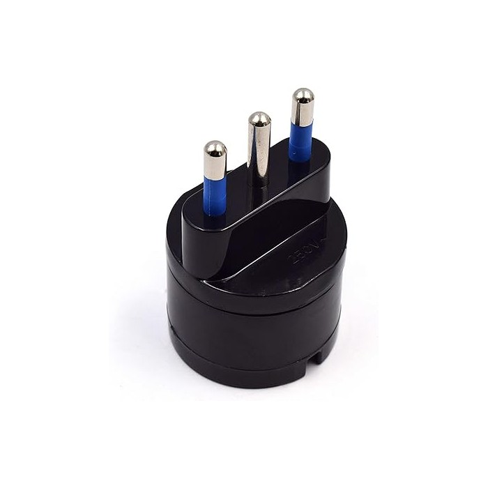 ADATTATORE SEMPLICE SCHUKO SPINA 10A ITALIANA (WY13016) NERO