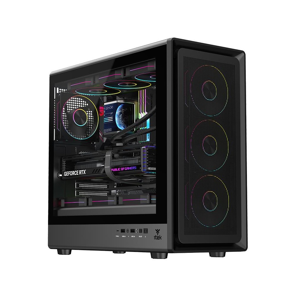 CASE GAMING TOWER MESHCORE 36B - NO ALIMENTATORE - ARGB FAN - NERO (ITGCAMC36B)