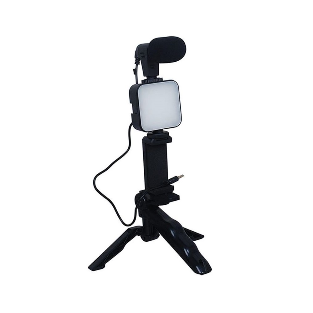 KIT VLOGGING CAMERA - SUPPORTO VIDEO SMARTPHONE PORTATILE CON LUCE LED (S12)