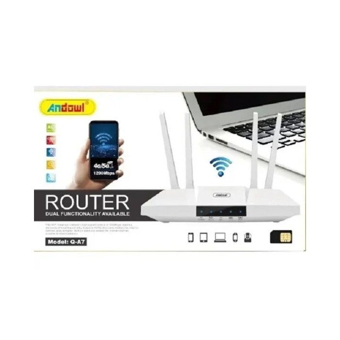 ROUTER WIRELESS 4G Q-A7 SIM+WAN (DOPPIA FUNZIONE)