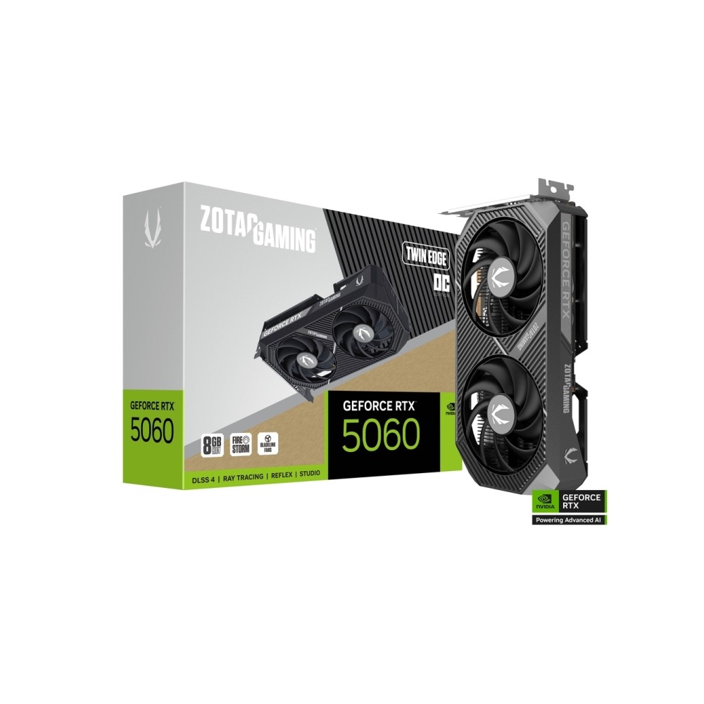 SCHEDA VIDEO GEFORCE GAMING RTX 5060 8 GB TWIN EDGE OC GDDR7 (ZT-B50600H-10M)