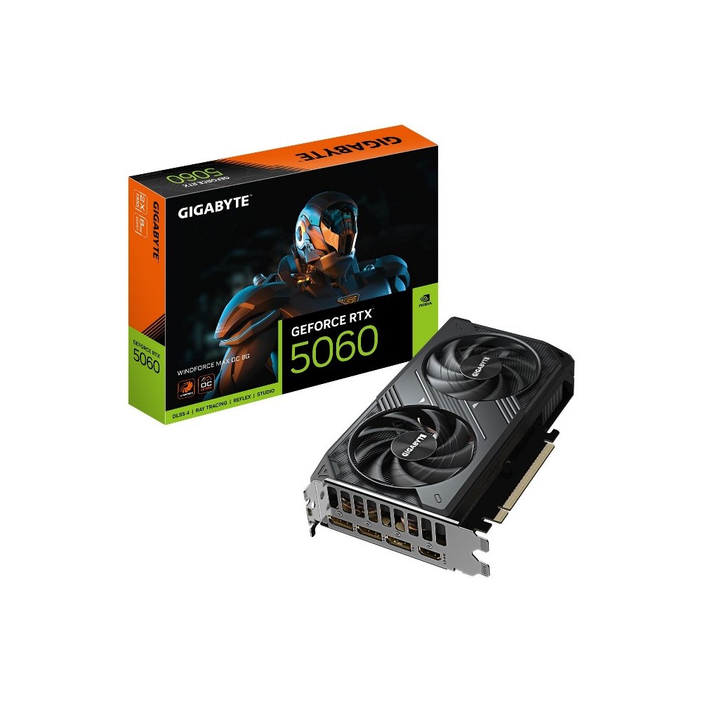 VERSIONE BULK SCHEDA VIDEO GAMING GEFORCE RTX 5060 WINDFORCE MAX OC 8GB BULK (GV-N5060WF2MAX OC-8GD)