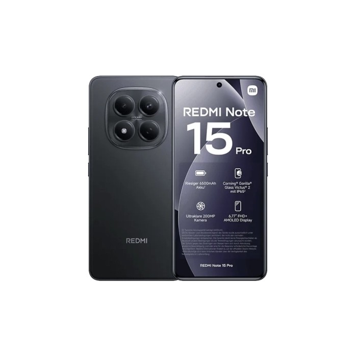 SMARTPHONE REDMI NOTE 15 PRO - 8+256GB 4G BLACK NERO