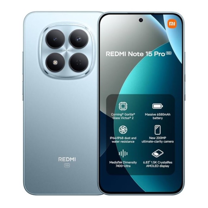 SMARTPHONE REDMI NOTE 15 PRO - 8+256GB 4G GLACIER BLUE