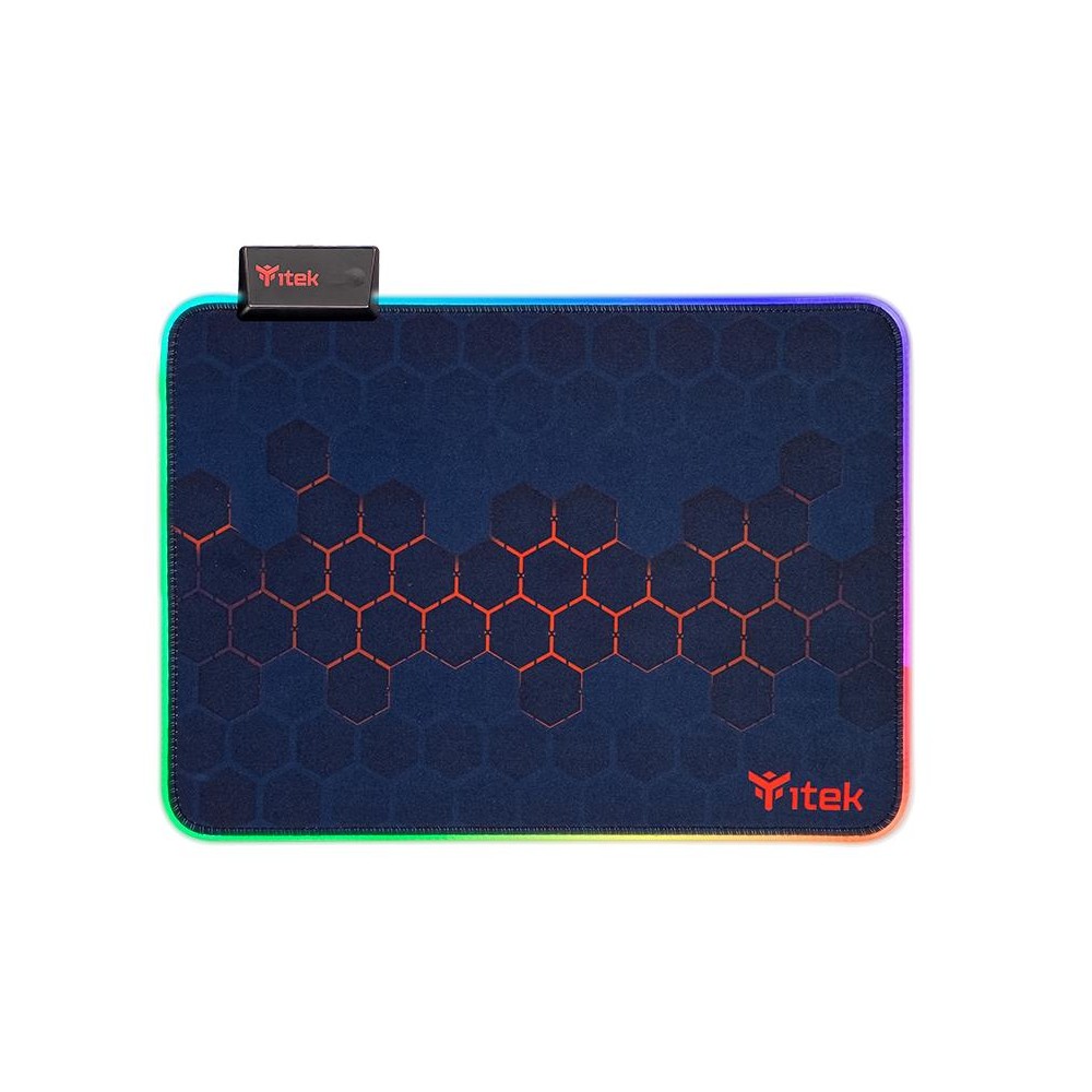 MOUSE PAD GAMING RGB E1 L - RGB 12 MODALITA' - NERO/ROSSO (ITMPE1RGBL)