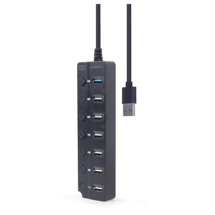 HUB 7 PORTE (1XUSB 3.1 + 6XUSB 2.0) UHB-U3P1U2P6P-01 NERO CON INTERRUTTORE
