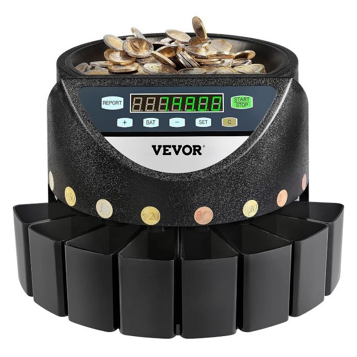 CONTAMONETE ELETTRONICO AUTOMATICO COIN SORTER DISPLAY LED