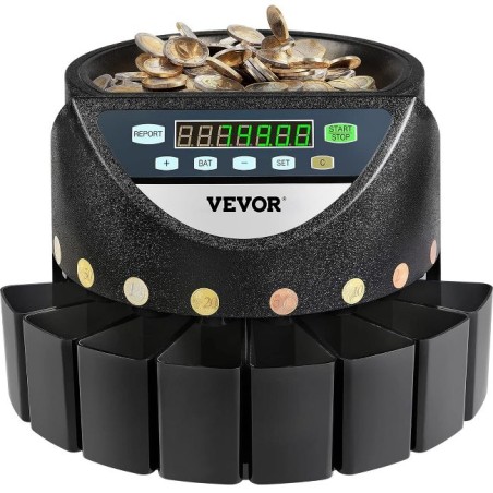 CONTAMONETE ELETTRONICO AUTOMATICO COIN SORTER DISPLAY LED