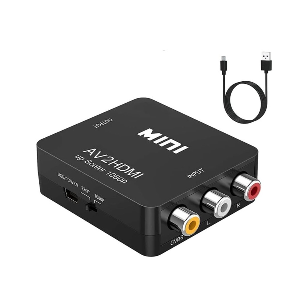 CONVERTITORE DA RCA A HDMI 1080P MINI AV A HDMI COMPOSITO CVBS (AV2HDMI)
